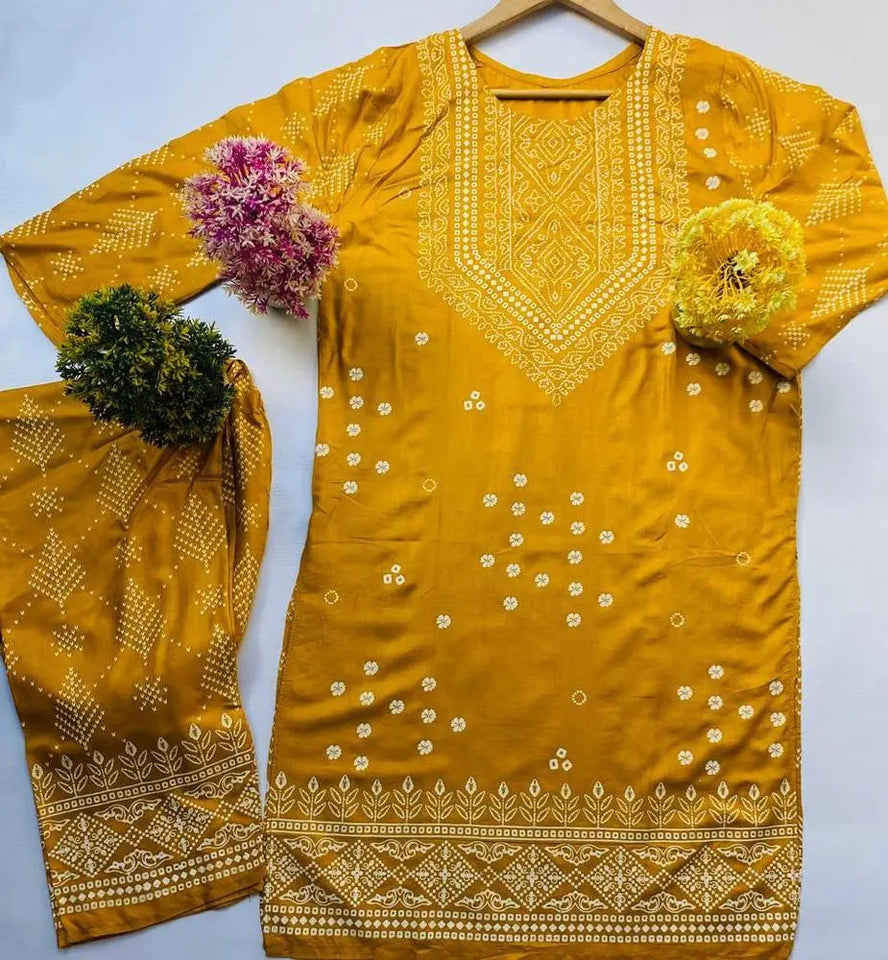 2Pcs Women's Stitched Suit Hype Hem