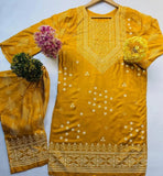 2Pcs Women's Stitched Suit Hype Hem