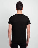 Man's Basic Black Plain T-Shirts Hype Hem