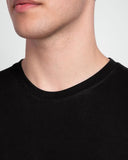 Man's Basic Black Plain T-Shirts Hype Hem