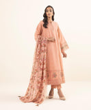 3Pcs Women's Embroidered Unstitched Lawn Suit Hype Hem