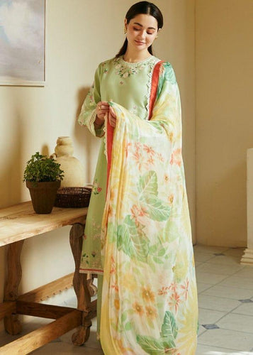 3 Pcs Women's Unstitched Embroidered Lawn Suit Hype Hem