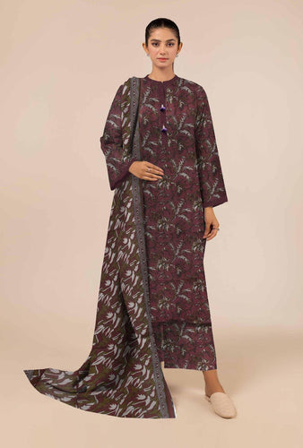 3 Pcs Women's Unstitched Printed Suit