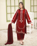 3 Pcs Women's Stitched Sequins Embroidered Frock