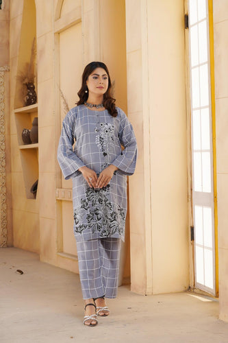 2 Pcs Block Printed Women's Outfit