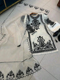 3Pcs Women's Unstitched Embroidered Suit Hype Hem