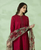3 Pcs Women's Unstitched Embroidered Lawn Suit Hype Hem