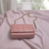 Leather Hand Bag With Long Chain