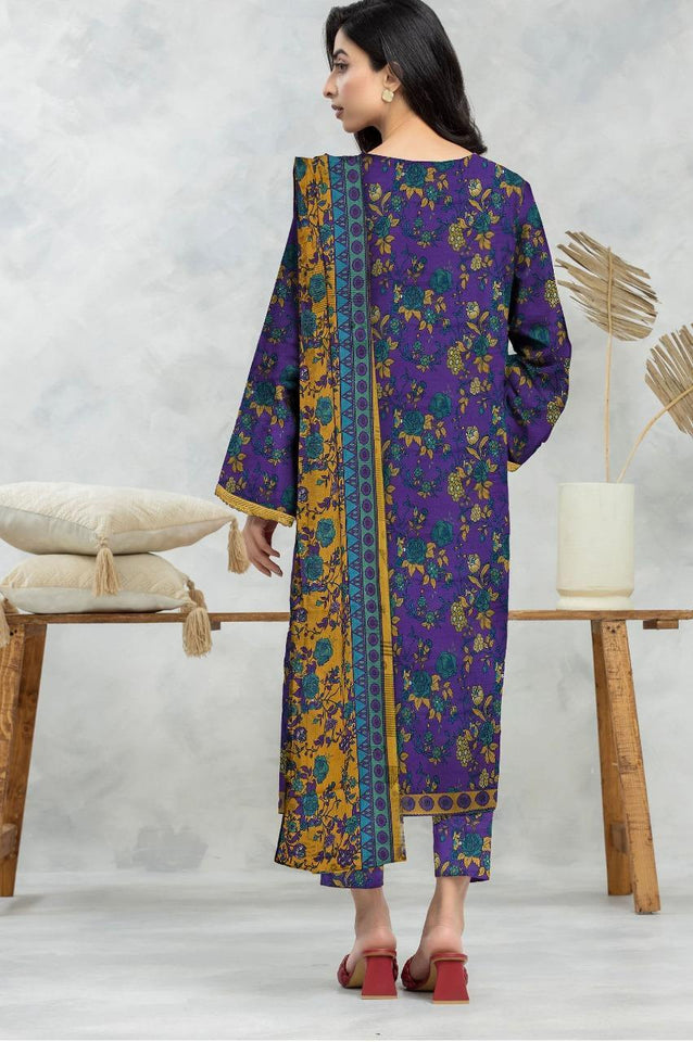 3 Pcs Women's Unstitched Printed Suit