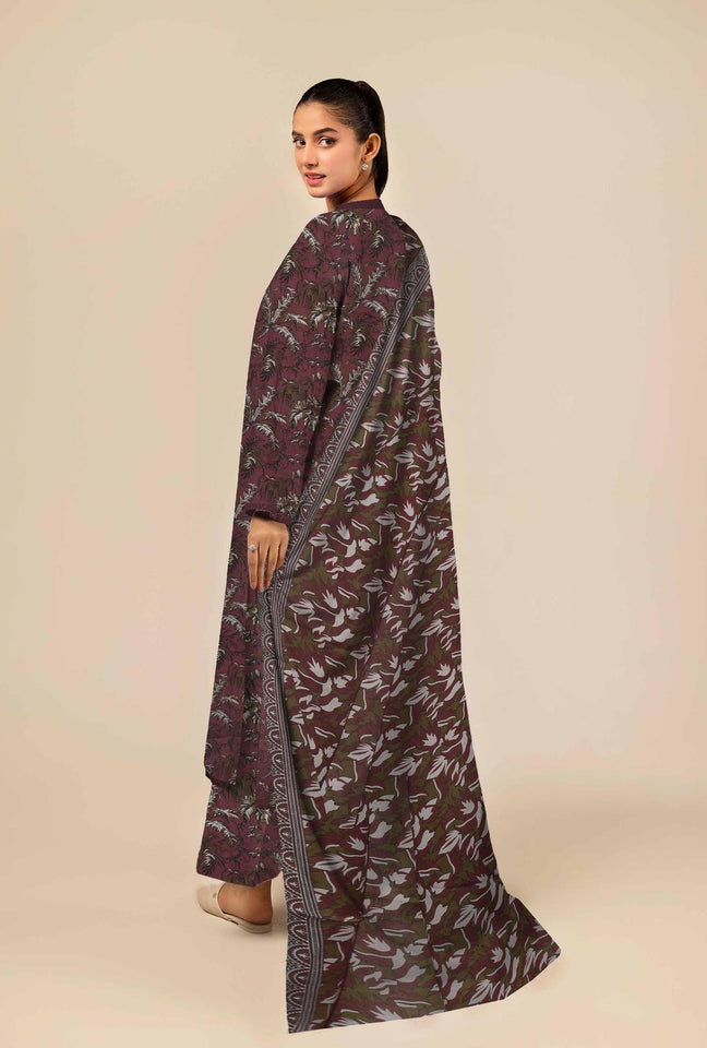 3 Pcs Women's Unstitched Printed Suit