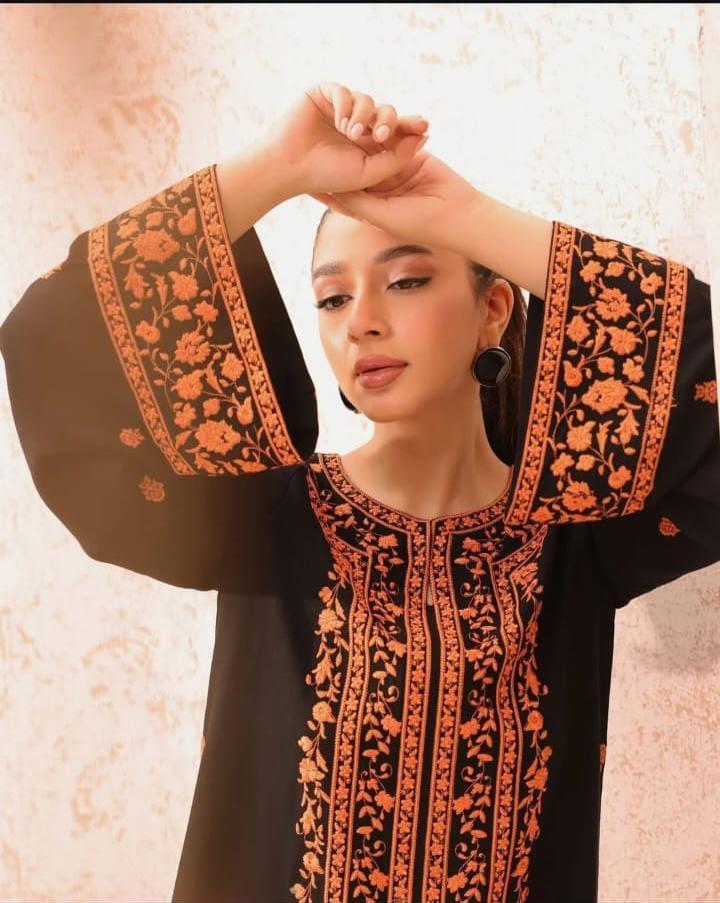 3 Pcs Women's Unstitched Chikankari Embroidered Suit