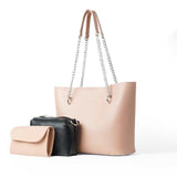 Women's Leather Hand Bag Set - 3 Pcs Collection