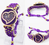 Stylish Women's Quartz Heart Watch with Chain Strap - 1 Pc