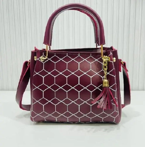 Women's Stylish Printed Leather Hand Bag's Hype Hem