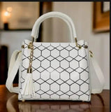 Women's Stylish Printed Leather Hand Bag's Hype Hem