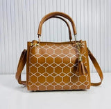 Women's Stylish Printed Leather Hand Bag's Hype Hem